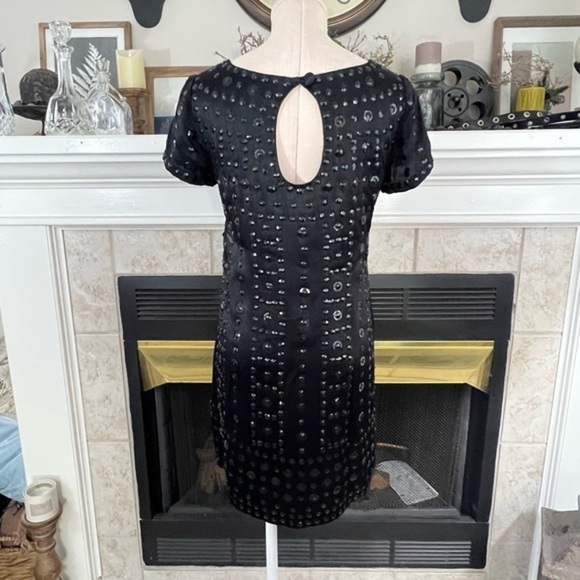 French Connection Black Sheath Embellished Mini Dress - Picture 7 of 14